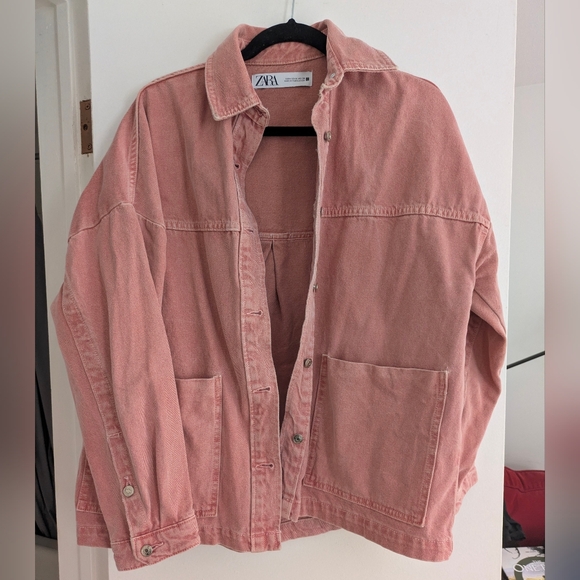Zara Jackets & Blazers - Zara Women's Pink Denim Jacket